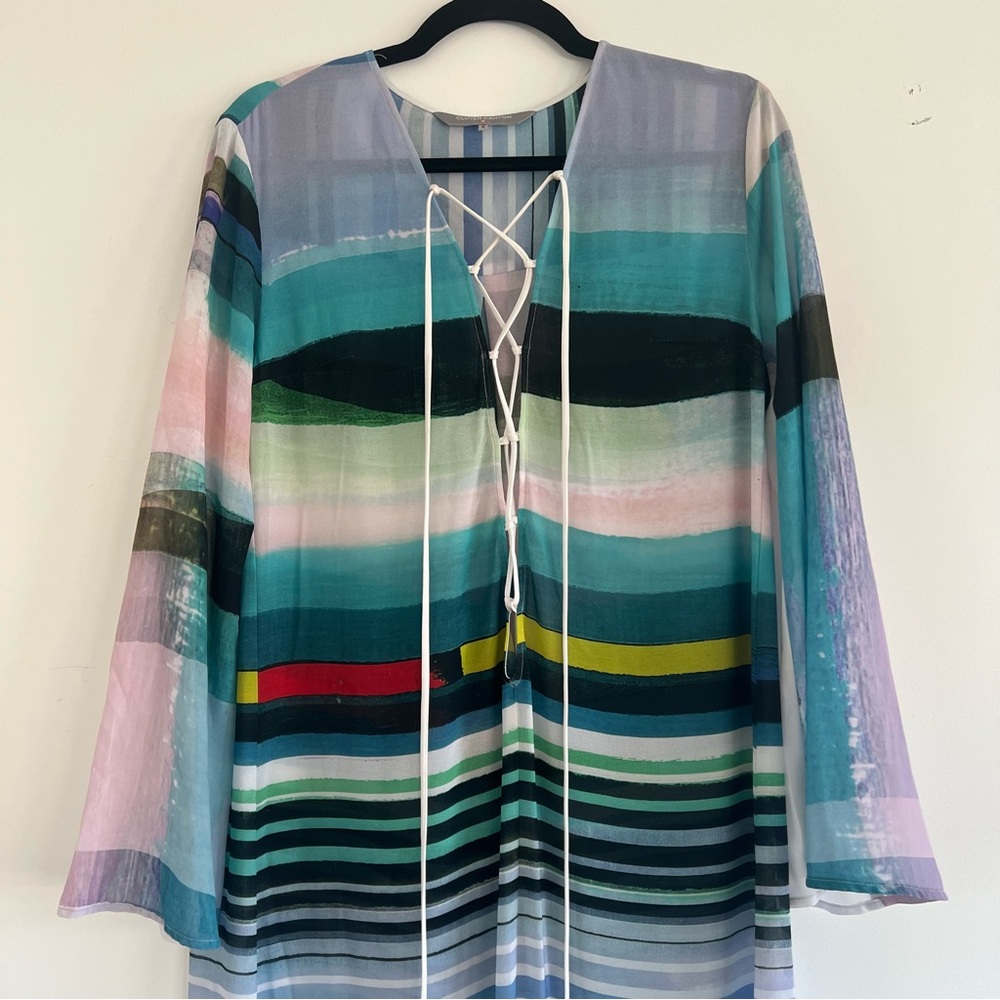 Clover Canyon Mulitcolor Eclipse Striped Caftan Womens S